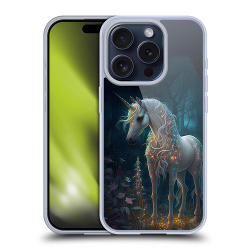 JK Stewart Key Art Unicorn Soft Gel Case for Apple iPhone 15 Pro