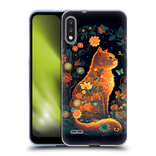 JK Stewart Key Art Orange Cat Sitting Soft Gel Case for LG K22
