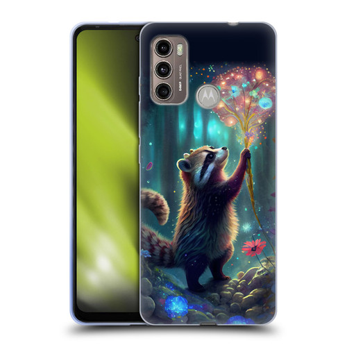 JK Stewart Key Art Raccoon Soft Gel Case for Motorola Moto G60 / Moto G40 Fusion