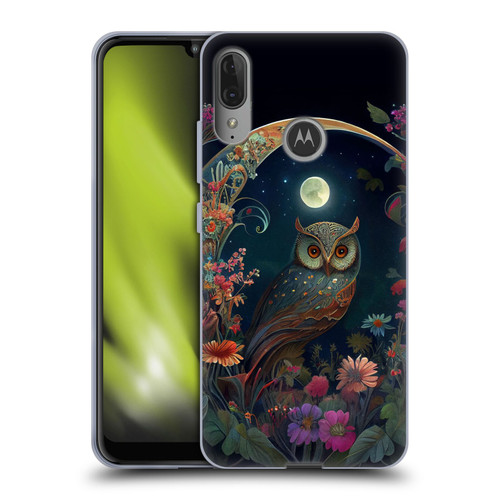 JK Stewart Key Art Owl Soft Gel Case for Motorola Moto E6 Plus