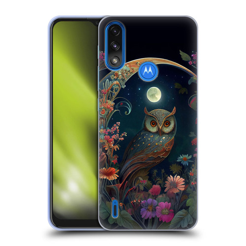 JK Stewart Key Art Owl Soft Gel Case for Motorola Moto E7 Power / Moto E7i Power