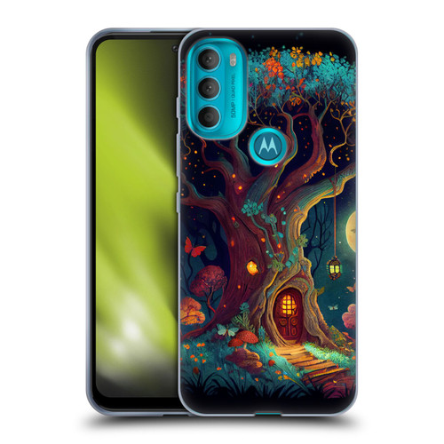 JK Stewart Key Art Tree With Small Door In Trunk Soft Gel Case for Motorola Moto G71 5G