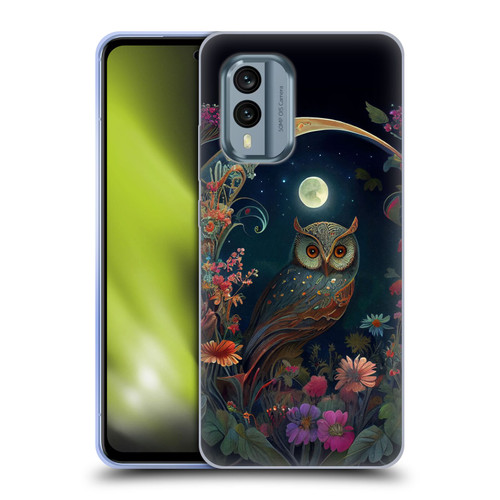 JK Stewart Key Art Owl Soft Gel Case for Nokia X30