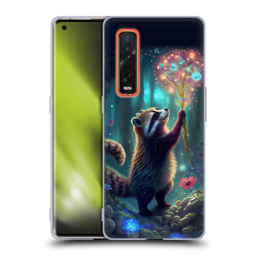 JK Stewart Key Art Raccoon Soft Gel Case for OPPO Find X2 Pro 5G