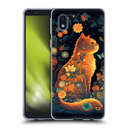 JK Stewart Key Art Orange Cat Sitting Soft Gel Case for Samsung Galaxy A01 Core (2020)