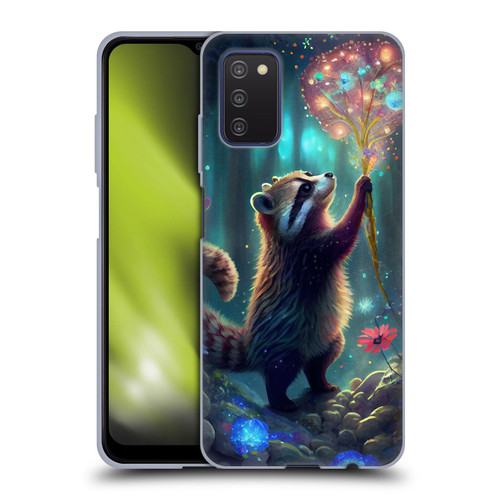JK Stewart Key Art Raccoon Soft Gel Case for Samsung Galaxy A03s (2021)