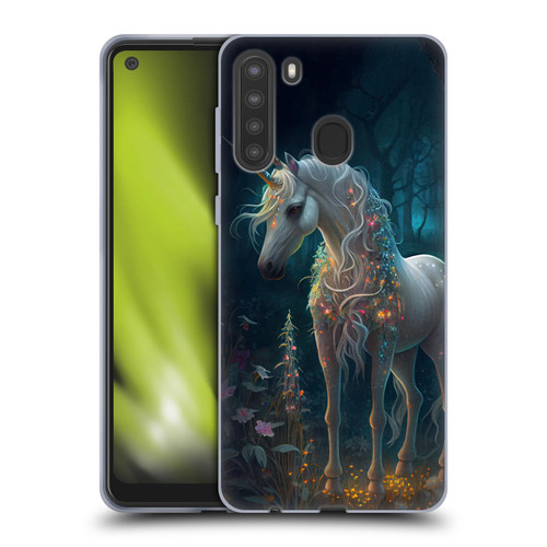 JK Stewart Key Art Unicorn Soft Gel Case for Samsung Galaxy A21 (2020)