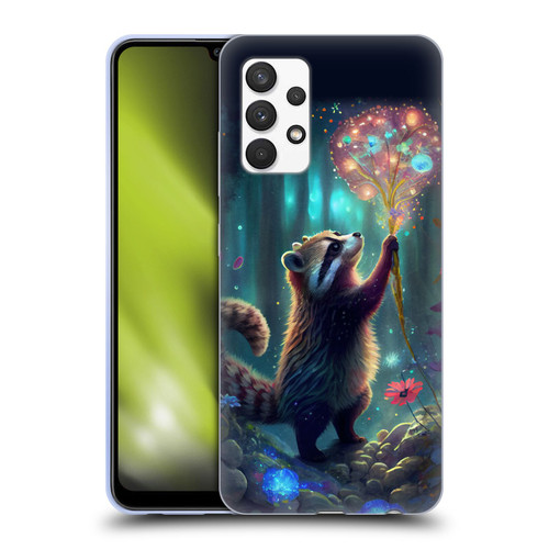 JK Stewart Key Art Raccoon Soft Gel Case for Samsung Galaxy A32 (2021)