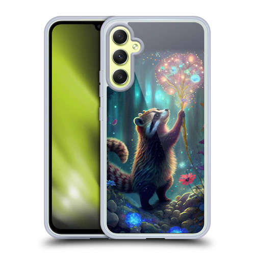 JK Stewart Key Art Raccoon Soft Gel Case for Samsung Galaxy A34 5G