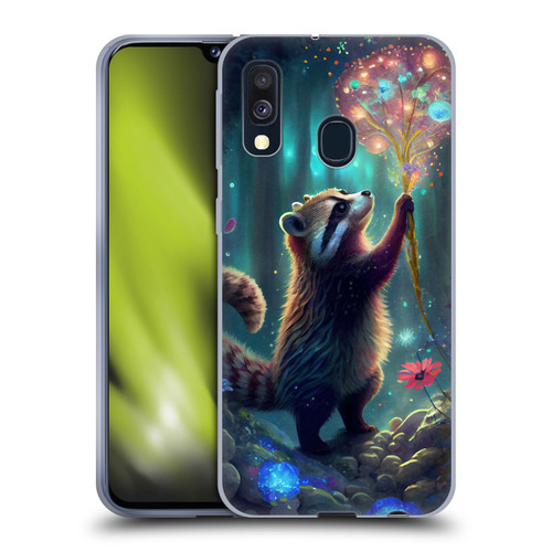 JK Stewart Key Art Raccoon Soft Gel Case for Samsung Galaxy A40 (2019)