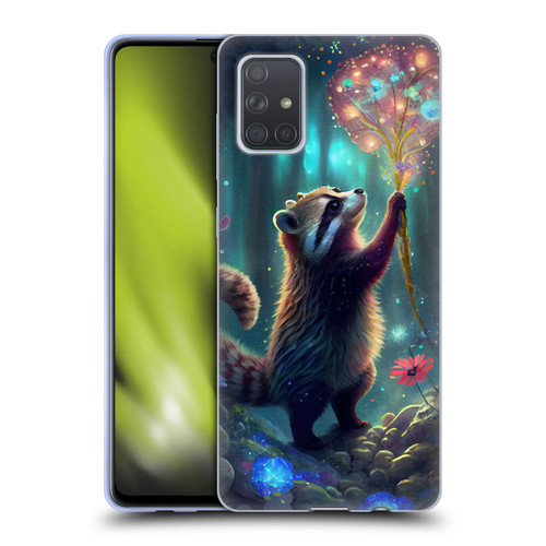 JK Stewart Key Art Raccoon Soft Gel Case for Samsung Galaxy A71 (2019)