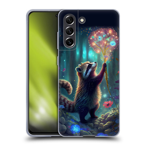 JK Stewart Key Art Raccoon Soft Gel Case for Samsung Galaxy S21 FE 5G