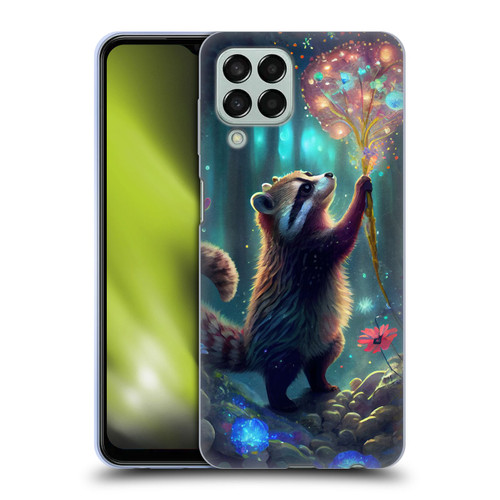 JK Stewart Key Art Raccoon Soft Gel Case for Samsung Galaxy M33 (2022)