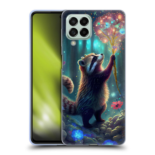 JK Stewart Key Art Raccoon Soft Gel Case for Samsung Galaxy M53 (2022)