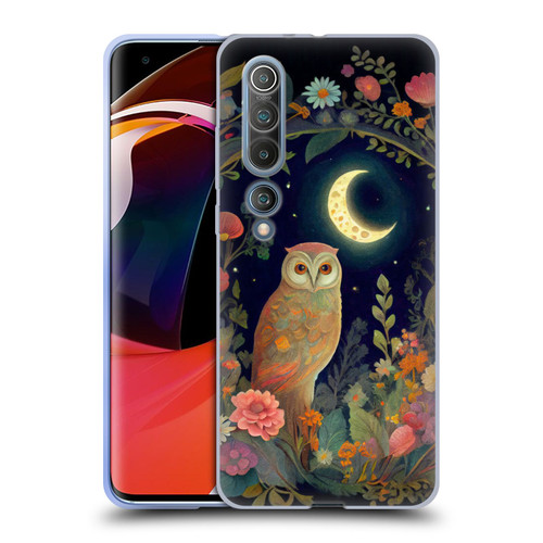 JK Stewart Key Art Owl Crescent Moon Night Garden Soft Gel Case for Xiaomi Mi 10 5G / Mi 10 Pro 5G