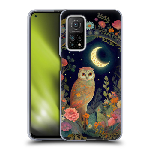 JK Stewart Key Art Owl Crescent Moon Night Garden Soft Gel Case for Xiaomi Mi 10T 5G