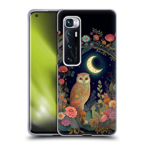 JK Stewart Key Art Owl Crescent Moon Night Garden Soft Gel Case for Xiaomi Mi 10 Ultra 5G