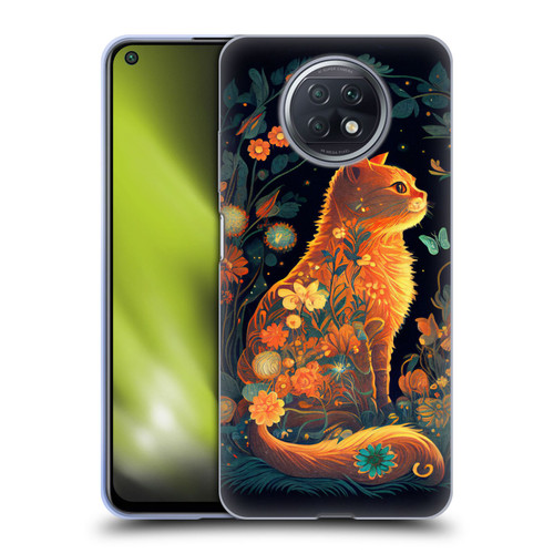 JK Stewart Key Art Orange Cat Sitting Soft Gel Case for Xiaomi Redmi Note 9T 5G