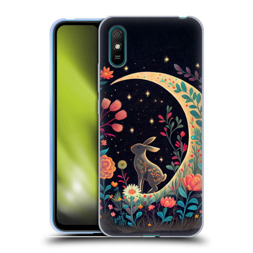 JK Stewart Key Art Rabbit On Crescent Moon Soft Gel Case for Xiaomi Redmi 9A / Redmi 9AT