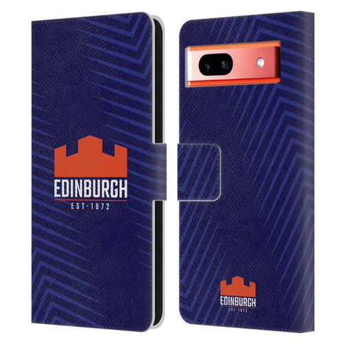 Edinburgh Rugby Graphic Art Blue Logo Leather Book Wallet Case Cover For Google Pixel 7a