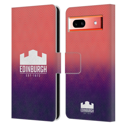 Edinburgh Rugby Graphic Art Training Leather Book Wallet Case Cover For Google Pixel 7a