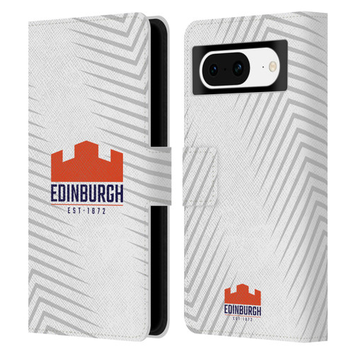 Edinburgh Rugby Graphic Art White Logo Leather Book Wallet Case Cover For Google Pixel 8
