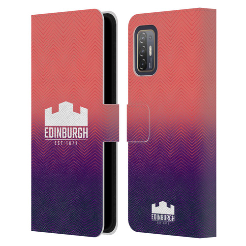 Edinburgh Rugby Graphic Art Training Leather Book Wallet Case Cover For HTC Desire 21 Pro 5G