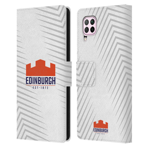 Edinburgh Rugby Graphic Art White Logo Leather Book Wallet Case Cover For Huawei Nova 6 SE / P40 Lite
