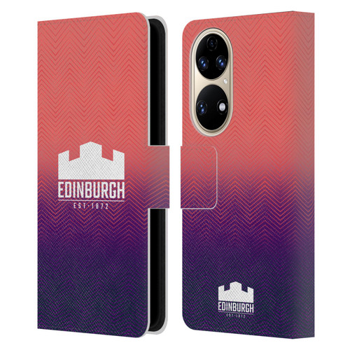 Edinburgh Rugby Graphic Art Training Leather Book Wallet Case Cover For Huawei P50