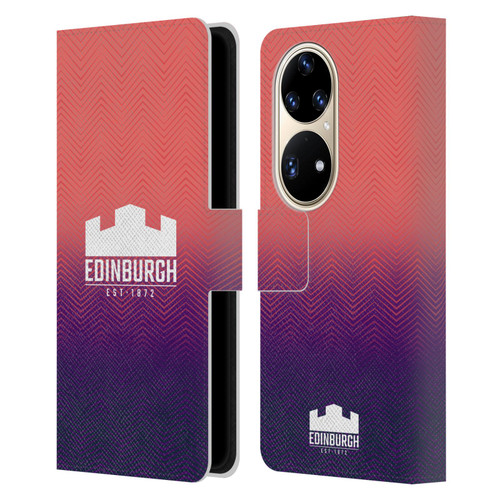 Edinburgh Rugby Graphic Art Training Leather Book Wallet Case Cover For Huawei P50 Pro