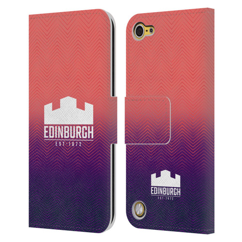 Edinburgh Rugby Graphic Art Training Leather Book Wallet Case Cover For Apple iPod Touch 5G 5th Gen