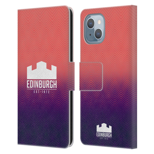 Edinburgh Rugby Graphic Art Training Leather Book Wallet Case Cover For Apple iPhone 14