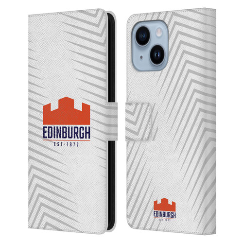 Edinburgh Rugby Graphic Art White Logo Leather Book Wallet Case Cover For Apple iPhone 14 Plus