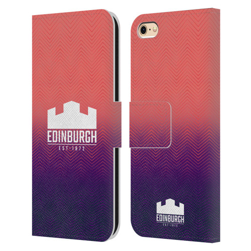 Edinburgh Rugby Graphic Art Training Leather Book Wallet Case Cover For Apple iPhone 6 / iPhone 6s