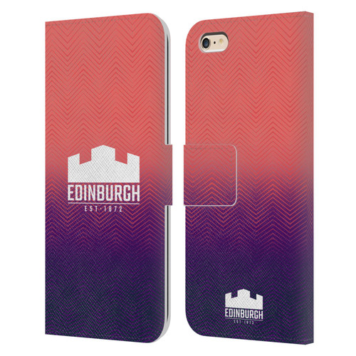 Edinburgh Rugby Graphic Art Training Leather Book Wallet Case Cover For Apple iPhone 6 Plus / iPhone 6s Plus