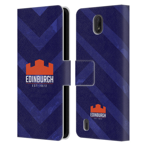 Edinburgh Rugby Graphic Art Blue Pattern Leather Book Wallet Case Cover For Nokia C01 Plus/C1 2nd Edition