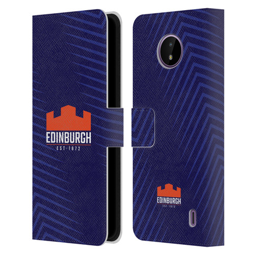 Edinburgh Rugby Graphic Art Blue Logo Leather Book Wallet Case Cover For Nokia C10 / C20