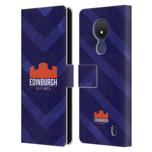 Edinburgh Rugby Graphic Art Blue Pattern Leather Book Wallet Case Cover For Nokia C21