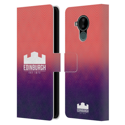Edinburgh Rugby Graphic Art Training Leather Book Wallet Case Cover For Nokia C30