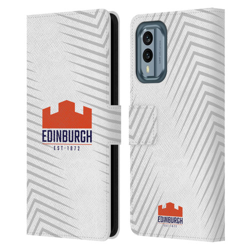 Edinburgh Rugby Graphic Art White Logo Leather Book Wallet Case Cover For Nokia X30