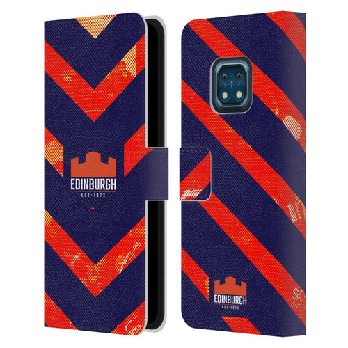 Edinburgh Rugby Graphic Art Orange Pattern Leather Book Wallet Case Cover For Nokia XR20