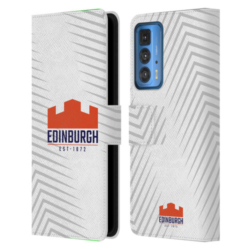 Edinburgh Rugby Graphic Art White Logo Leather Book Wallet Case Cover For Motorola Edge (2022)