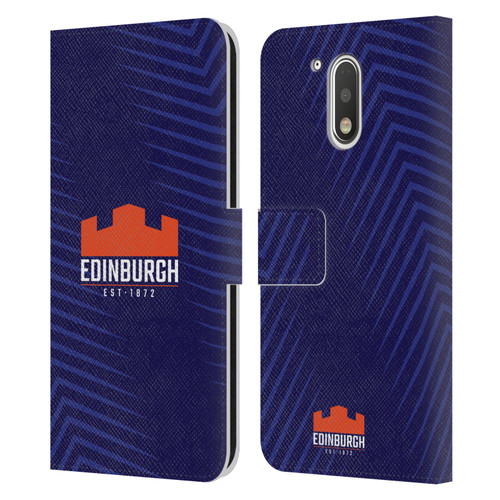 Edinburgh Rugby Graphic Art Blue Logo Leather Book Wallet Case Cover For Motorola Moto G41