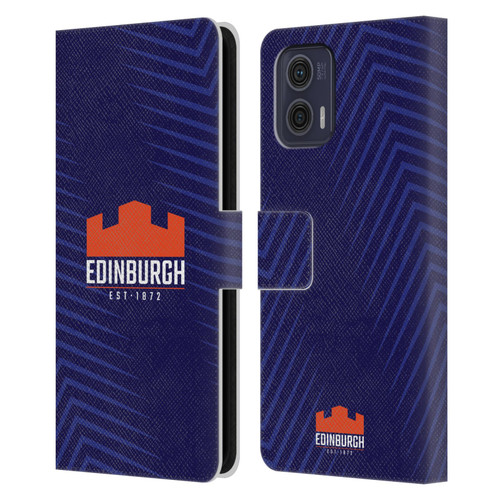 Edinburgh Rugby Graphic Art Blue Logo Leather Book Wallet Case Cover For Motorola Moto G73 5G