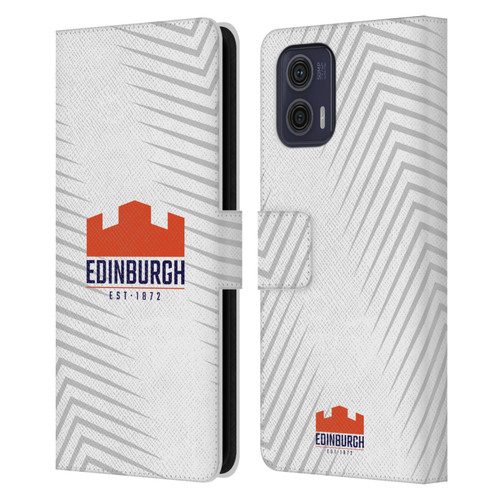 Edinburgh Rugby Graphic Art White Logo Leather Book Wallet Case Cover For Motorola Moto G73 5G