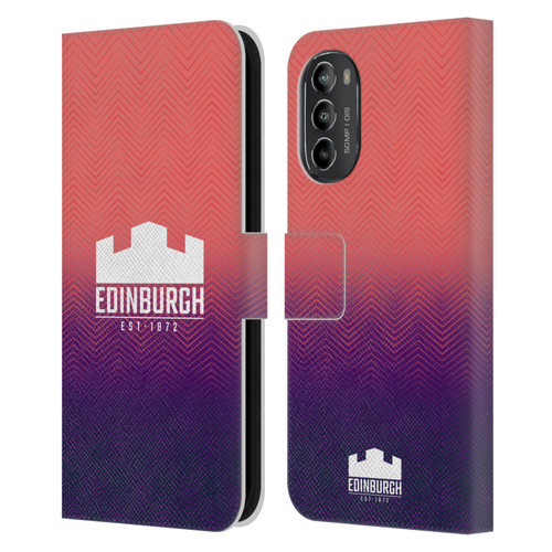 Edinburgh Rugby Graphic Art Training Leather Book Wallet Case Cover For Motorola Moto G82 5G