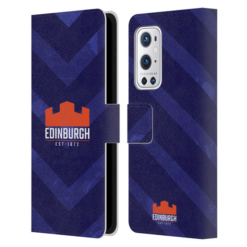 Edinburgh Rugby Graphic Art Blue Pattern Leather Book Wallet Case Cover For OnePlus 9 Pro