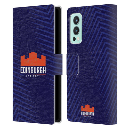 Edinburgh Rugby Graphic Art Blue Logo Leather Book Wallet Case Cover For OnePlus Nord 2 5G