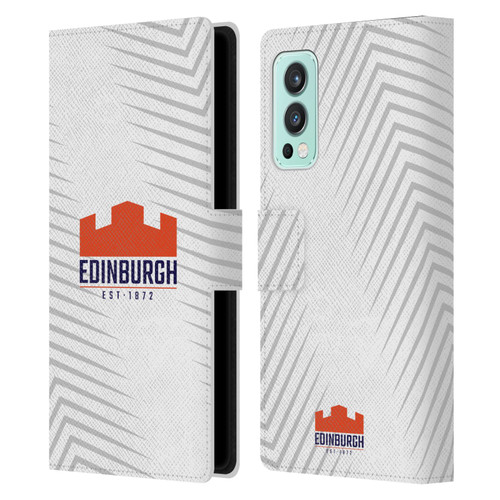 Edinburgh Rugby Graphic Art White Logo Leather Book Wallet Case Cover For OnePlus Nord 2 5G