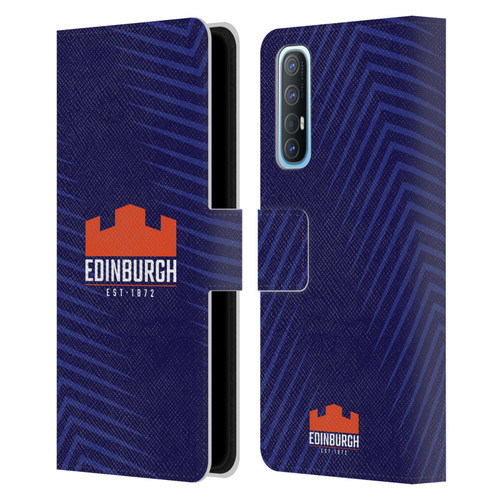 Edinburgh Rugby Graphic Art Blue Logo Leather Book Wallet Case Cover For OPPO Find X2 Neo 5G